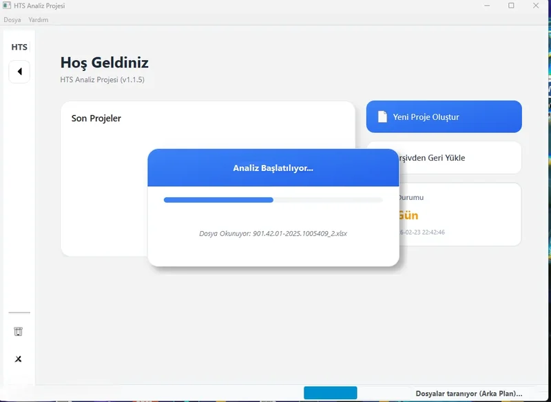 HTS Analiz Programı Analiz Ekranı